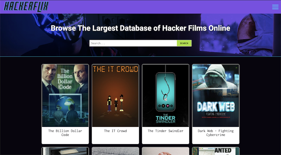 HackerFlix Homepage