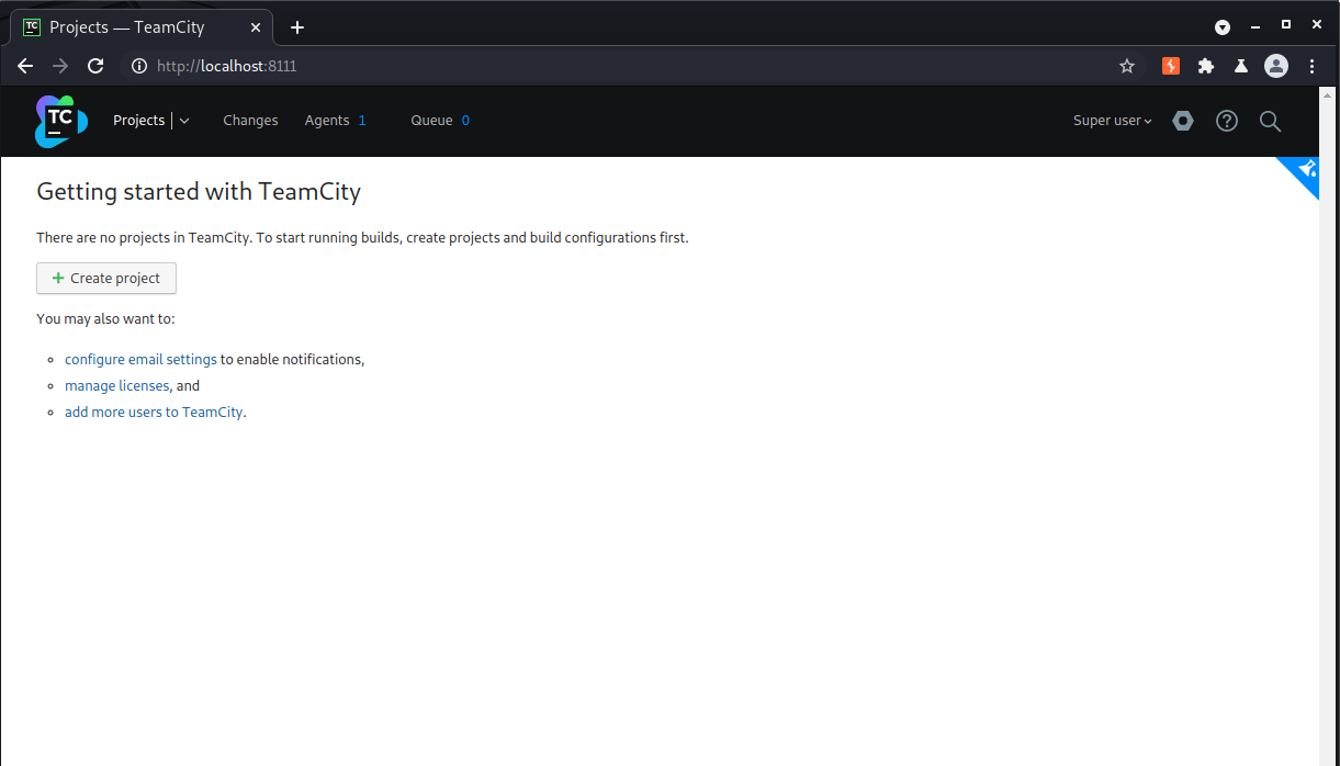 TeamCity successful authentication as super user