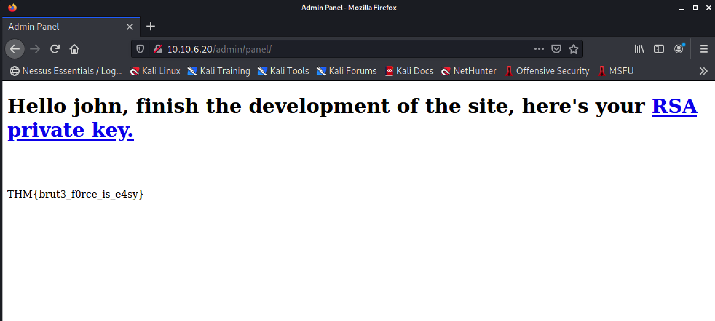 Sucessful login