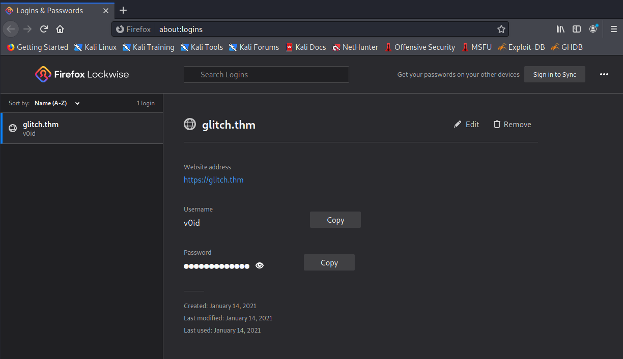 Running user’s Firefox profile locally to access saved logins