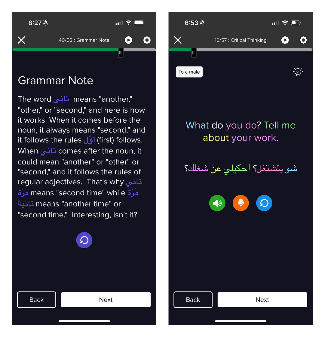 Mango Languages app screenshots