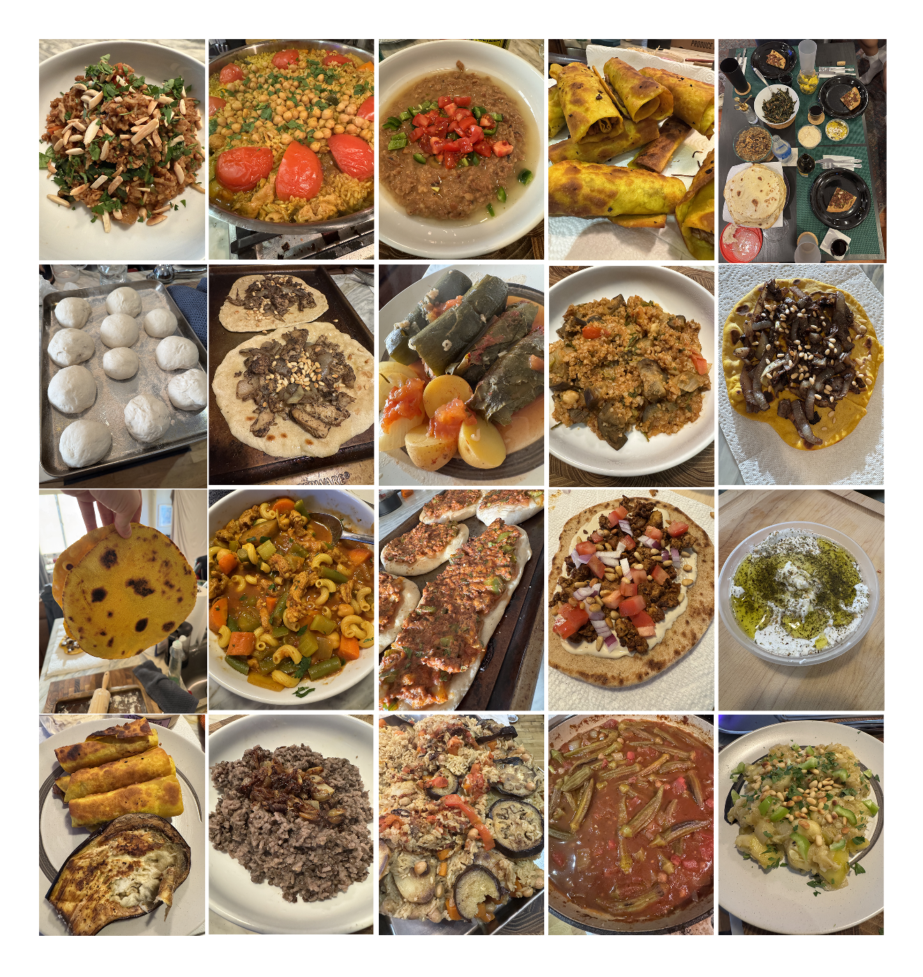 Images of Palestinian dishes I have made