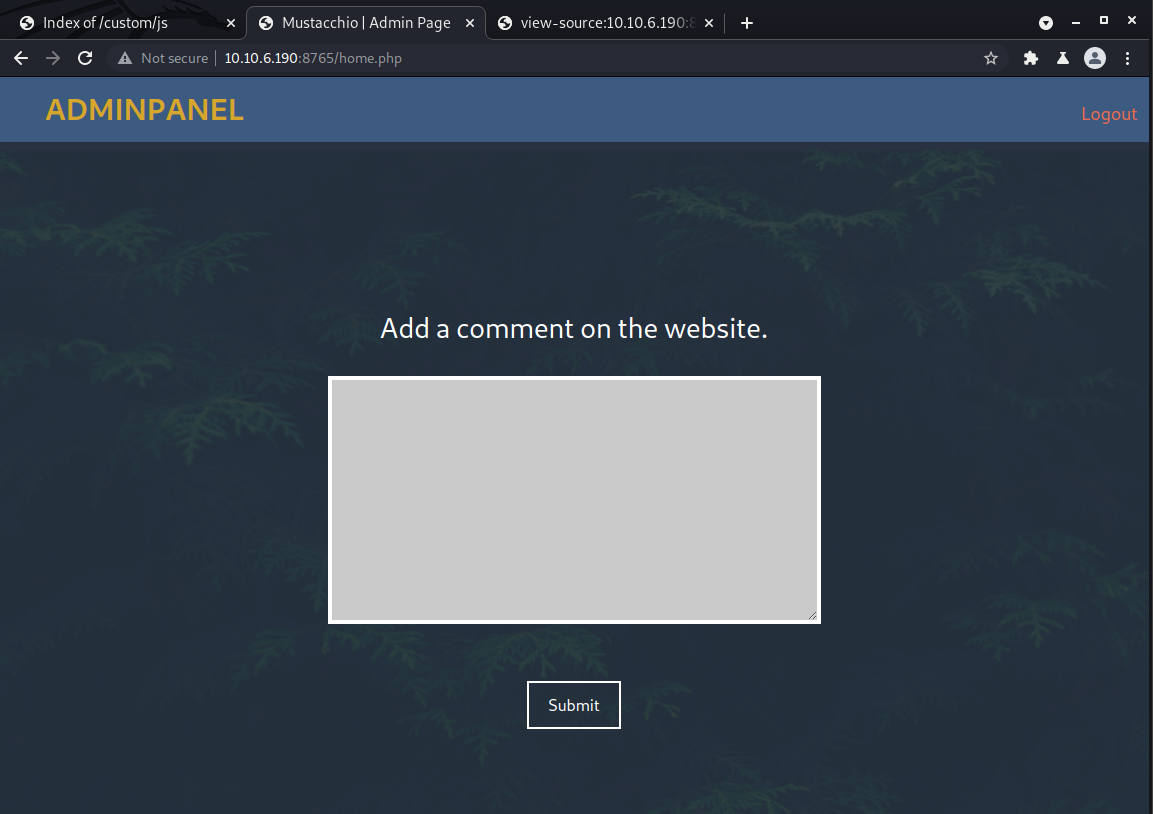 Admin Panel - Authenticated