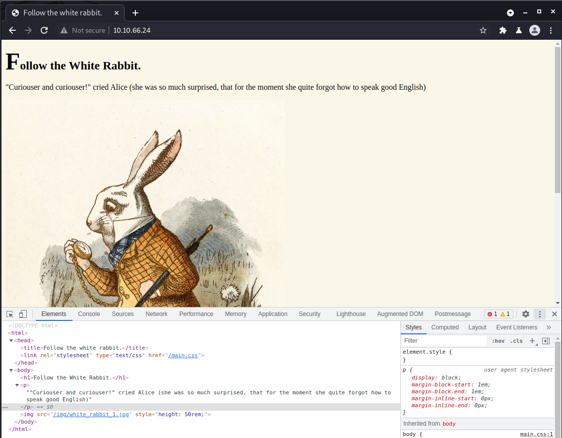 Default page on port 80