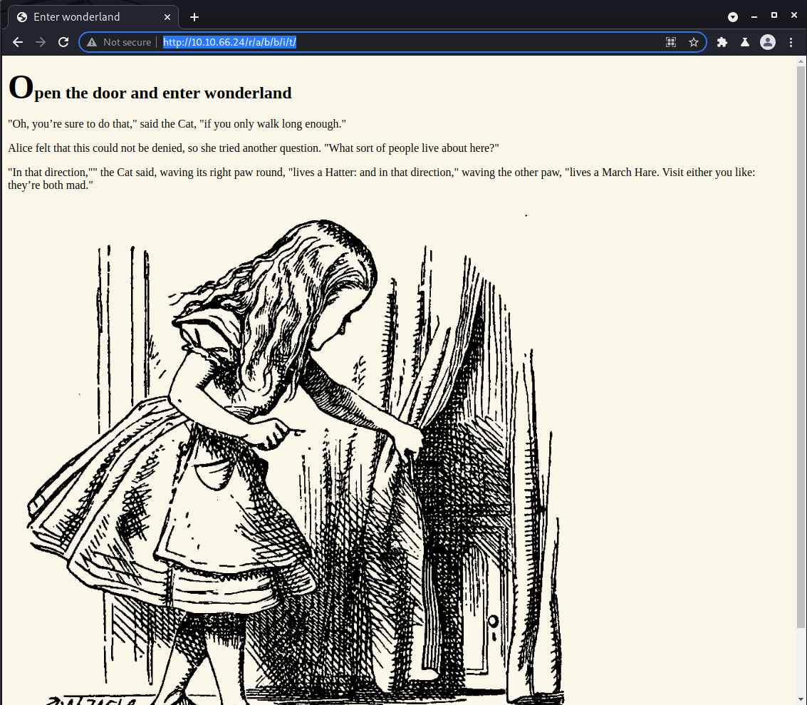 Enter Wonderland page